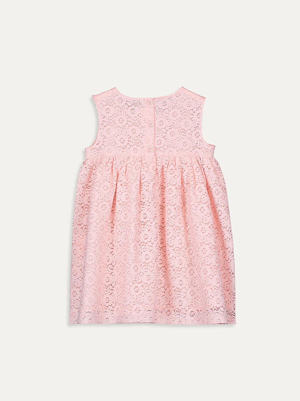 فستان للبنات حديثي الولادة بياقة دائرية-1