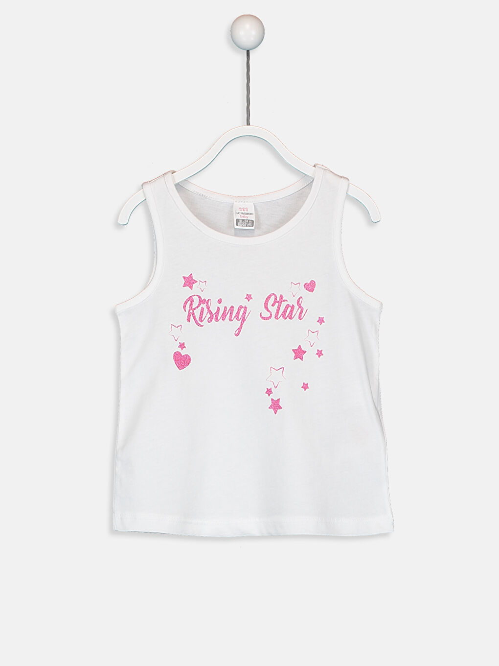 قميص داخلي بدون أكمام بياقة دائرية للبنات الرضع