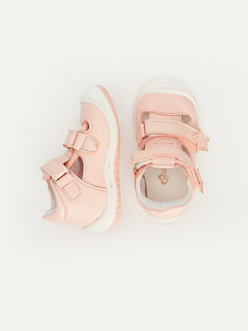 Pembe Kız Bebek İlk Adım Cırt Cırtlı Ayakkabı