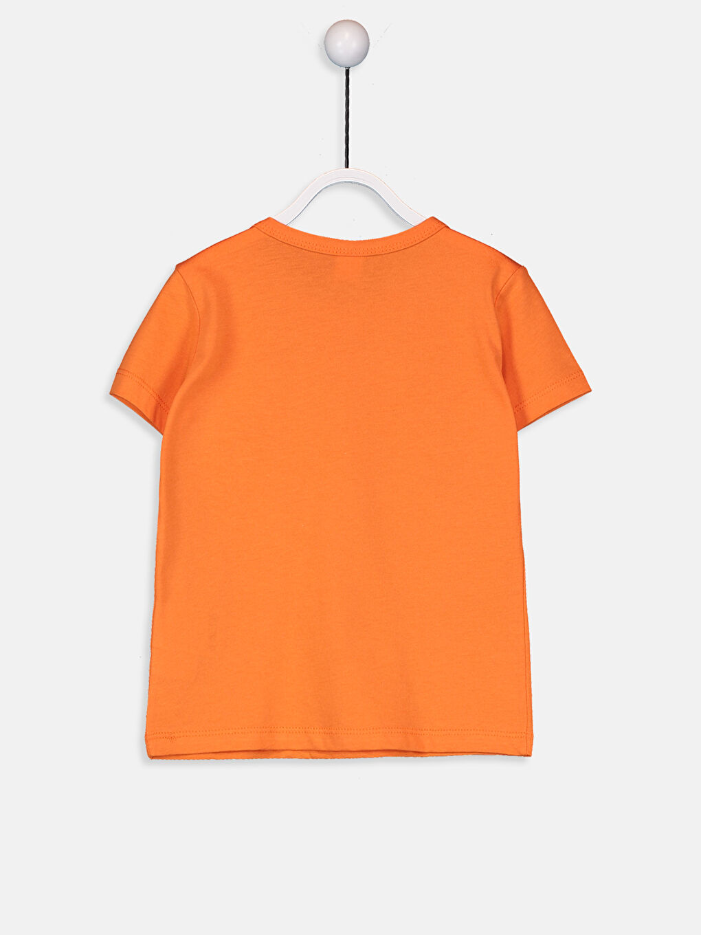 Turuncu Bisiklet Yaka Kısa Kollu Erkek Bebek Tişört-1