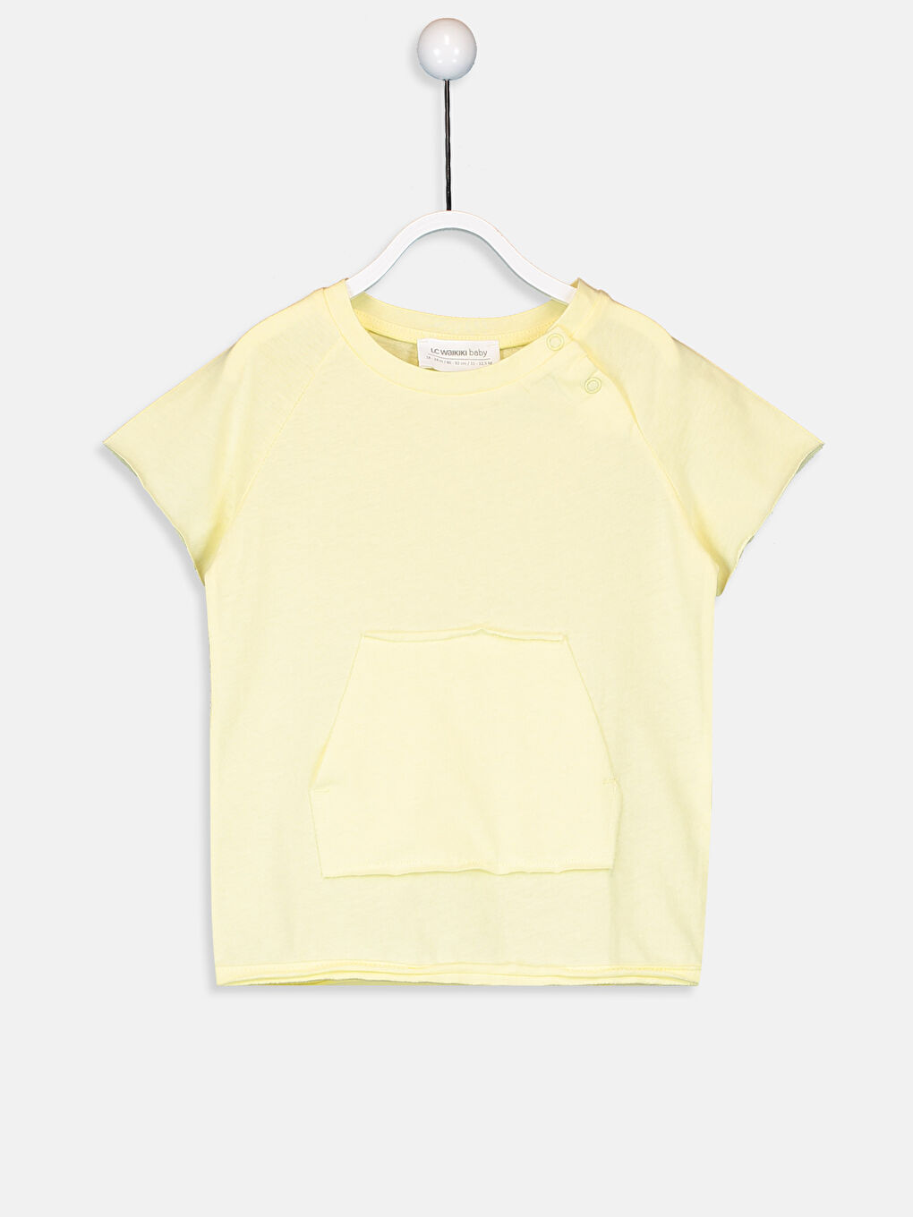 Sarı Bisiklet Yaka Kısa Kollu Erkek Bebek Tişört