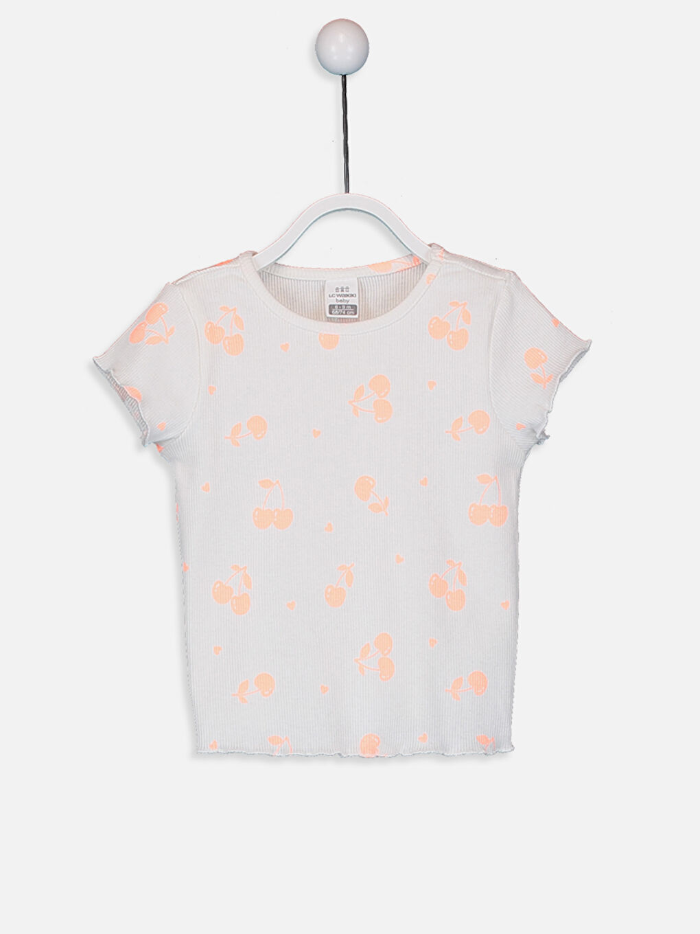 Beyaz Bisiklet Yaka Kısa Kol Baskılı Kız Bebek Pijama Takımı-2