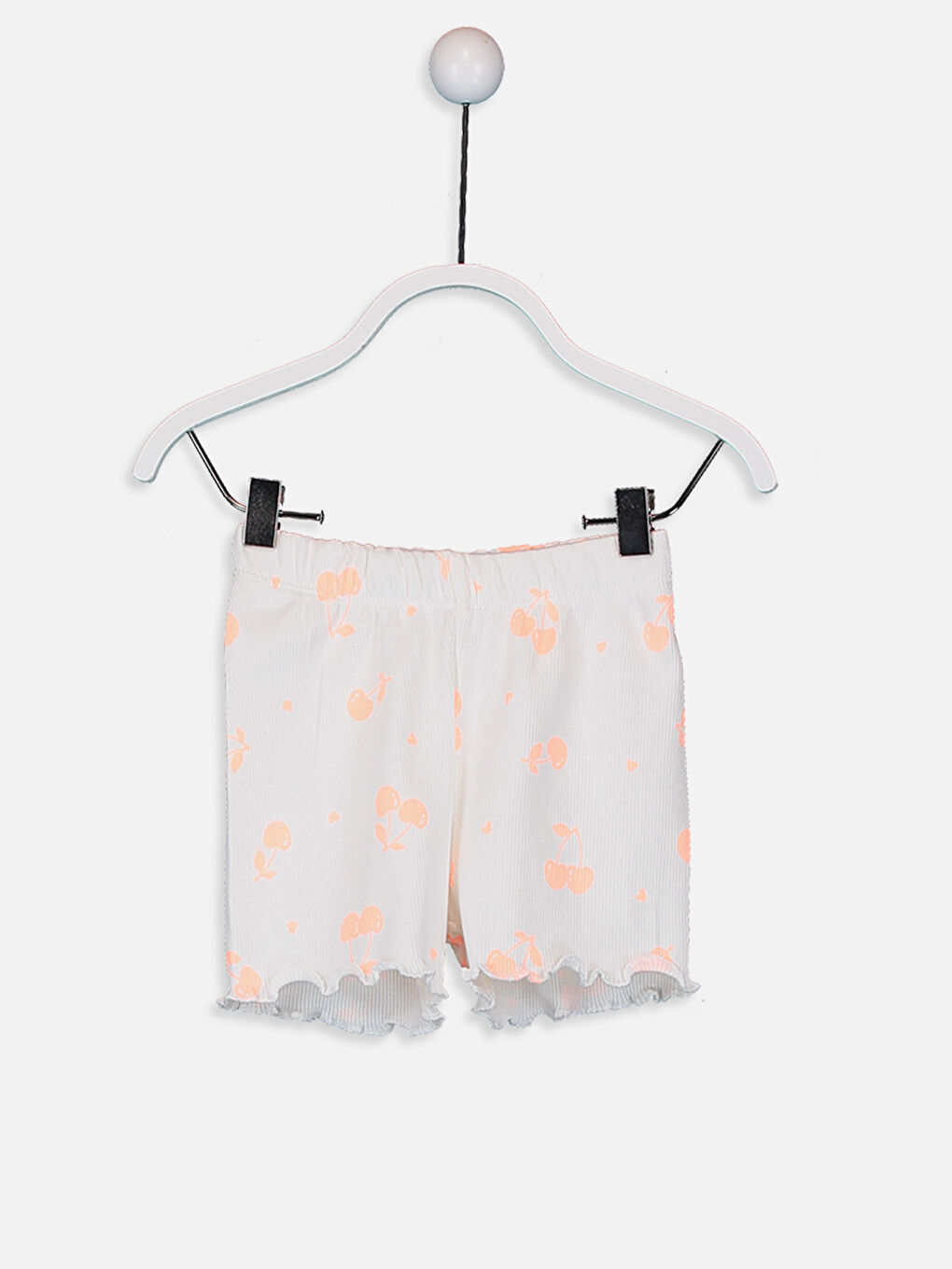 Beyaz Bisiklet Yaka Kısa Kol Baskılı Kız Bebek Pijama Takımı-3