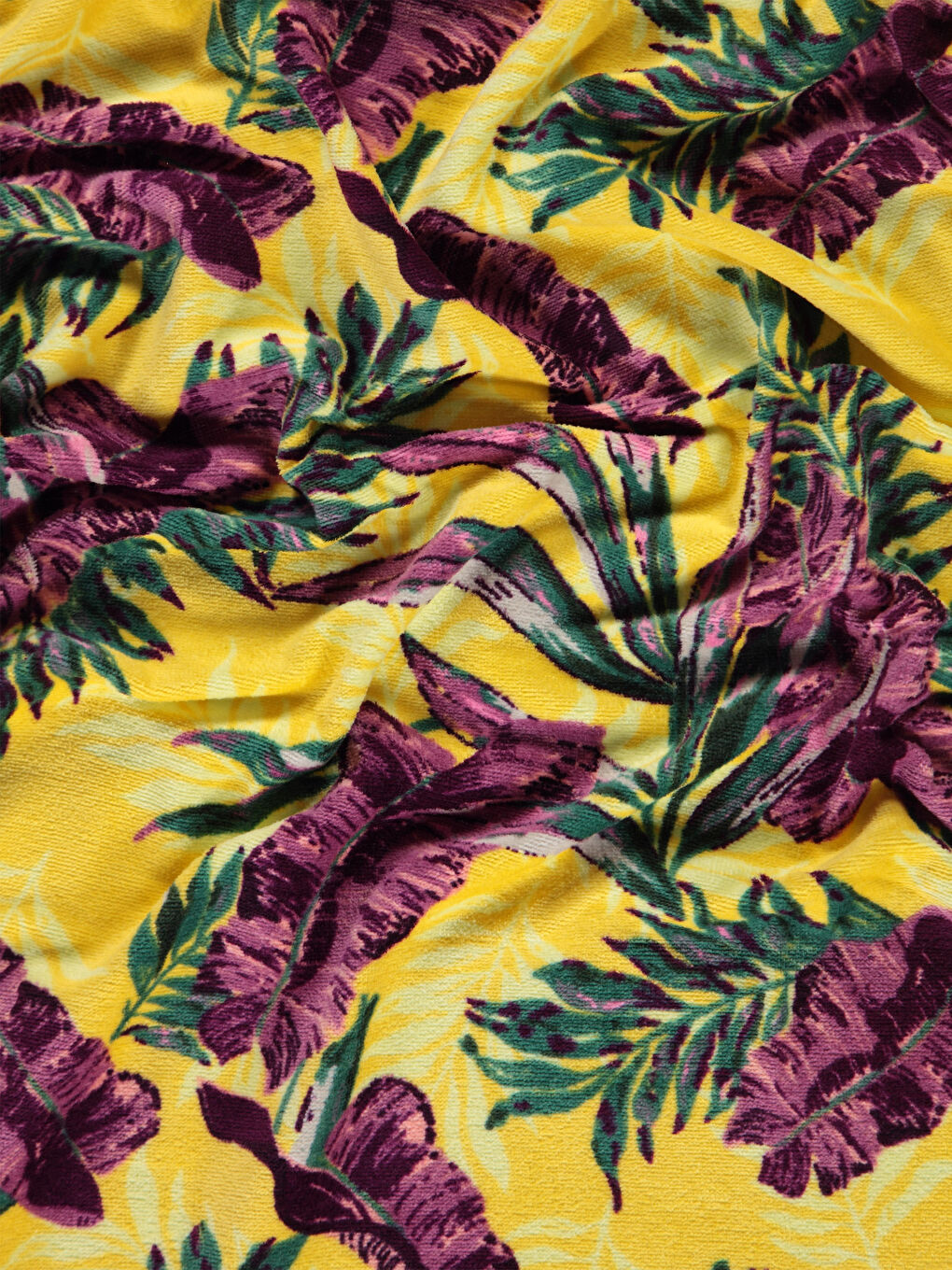 Sarı Baskılı Kadın Plaj Havlusu-1