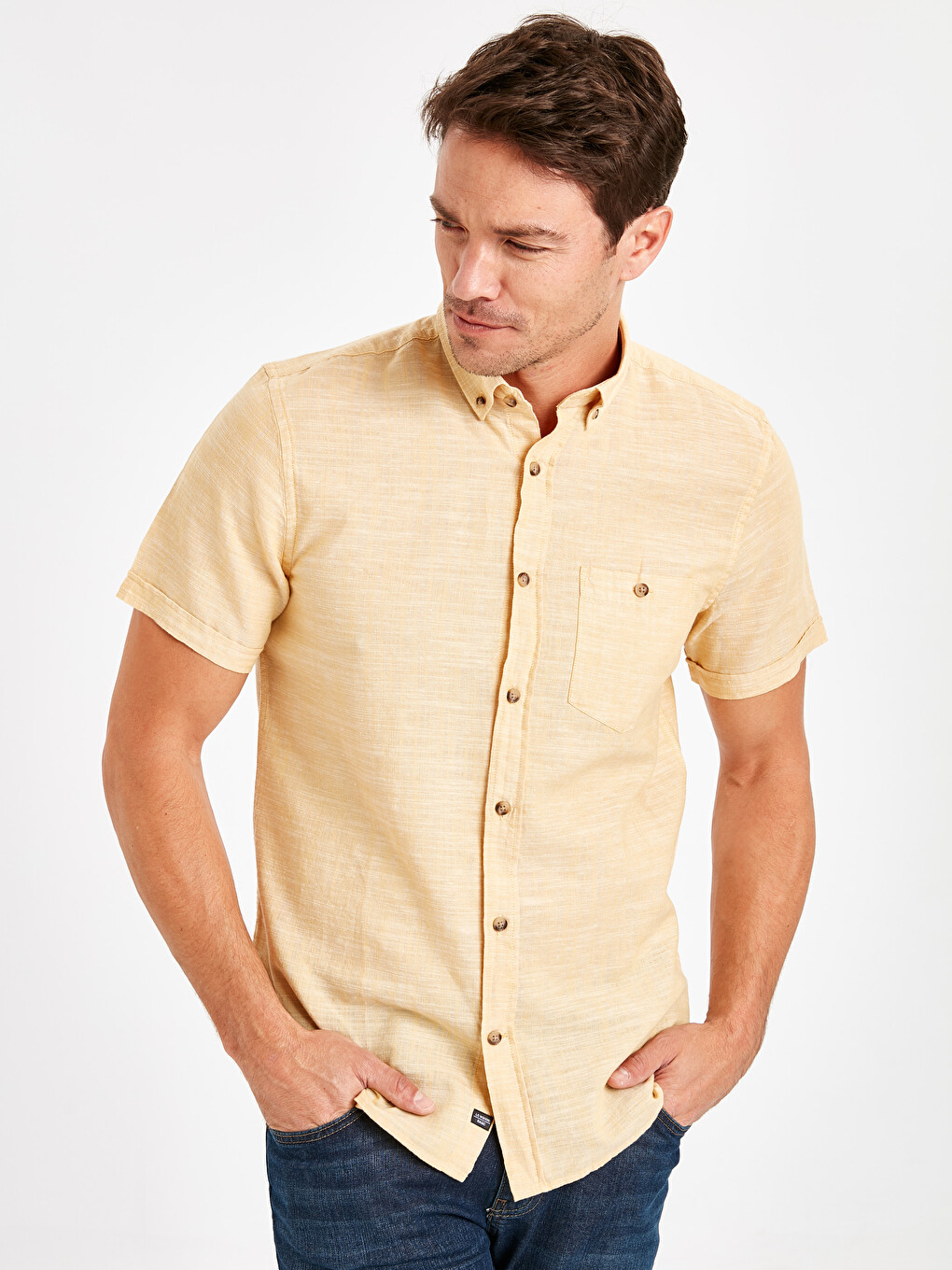 Man Yellow Shirt