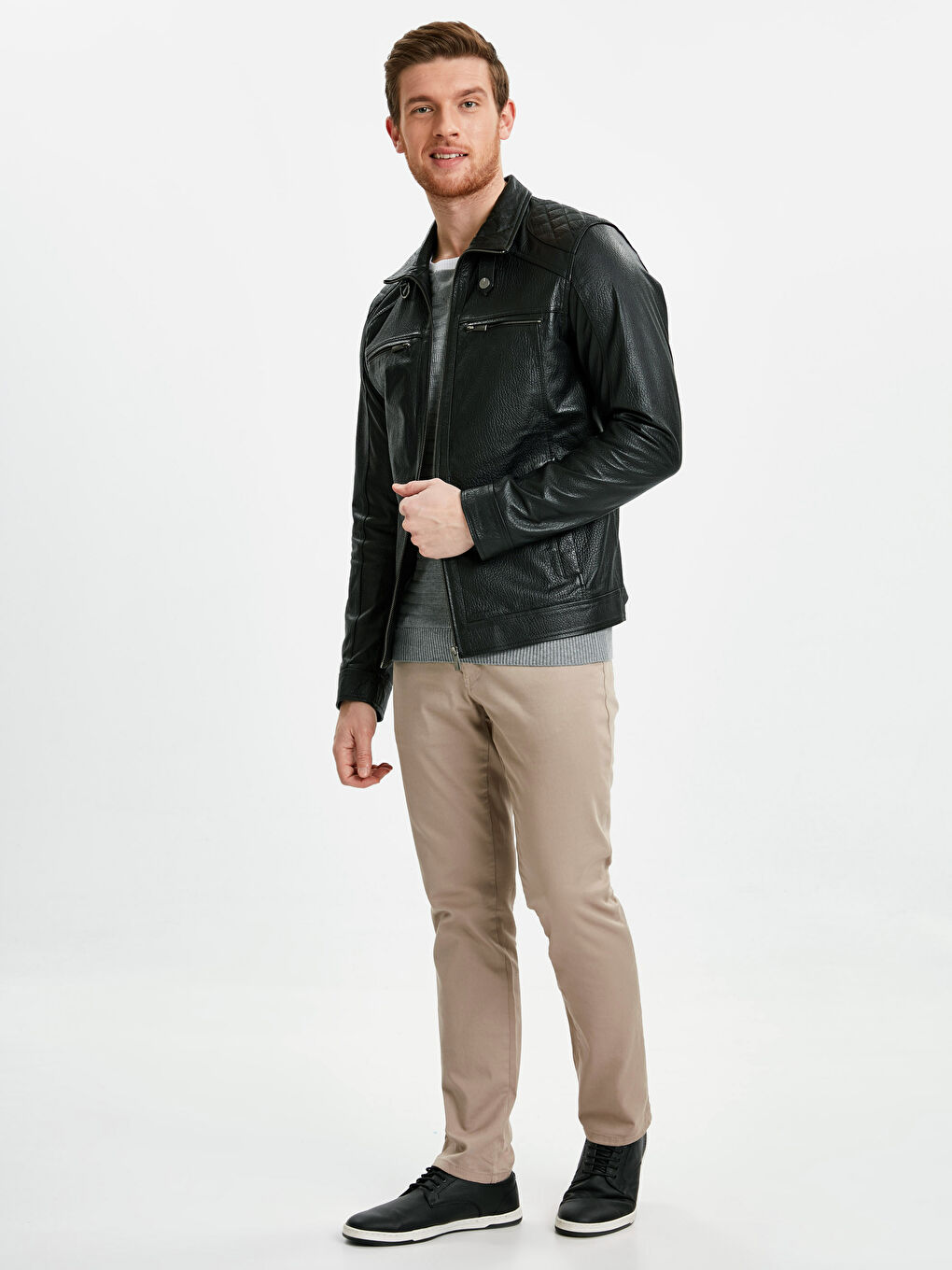 جاكيت جلد للرجال-3