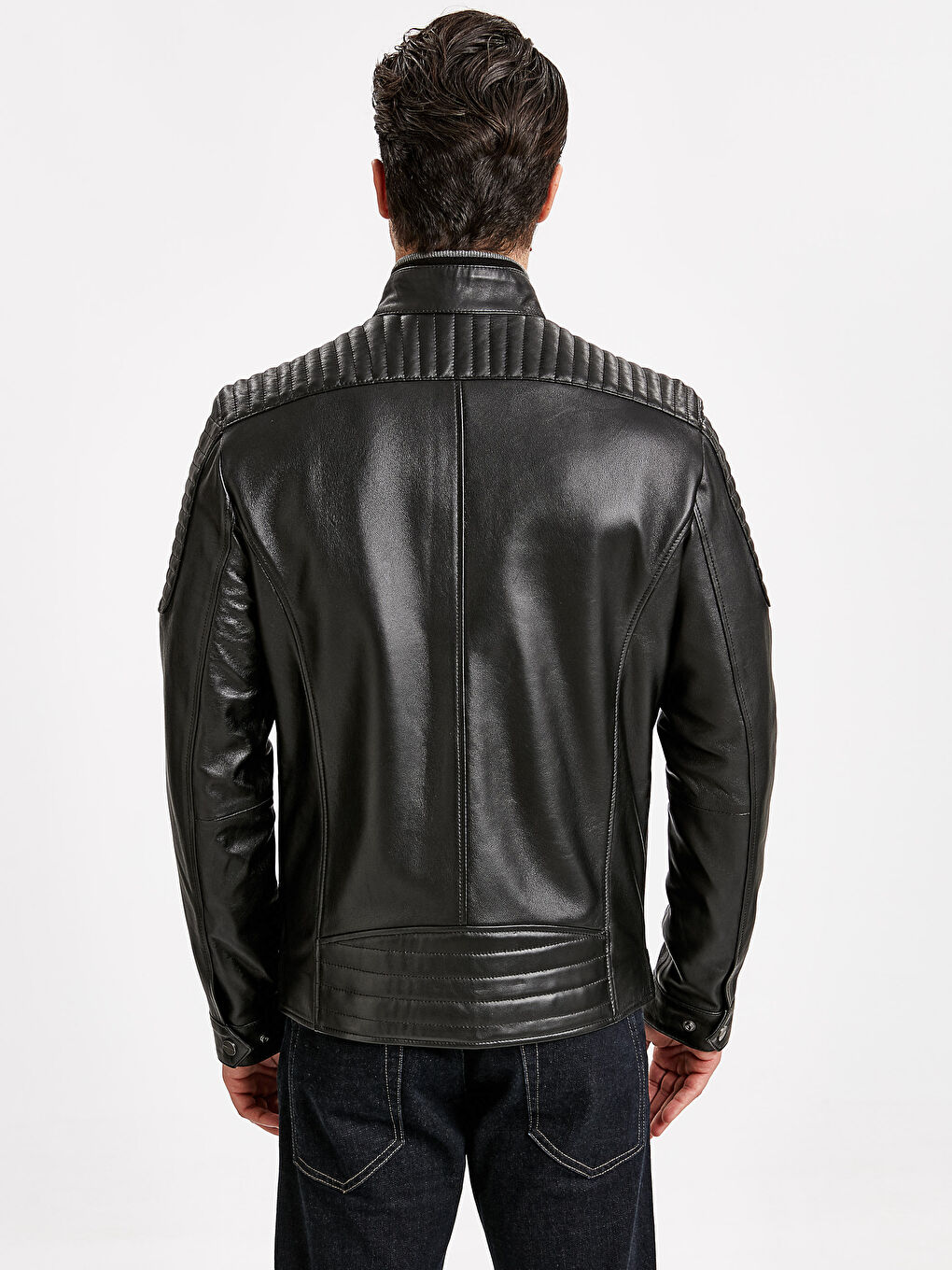 Siyah Erkek Deri Mont-2