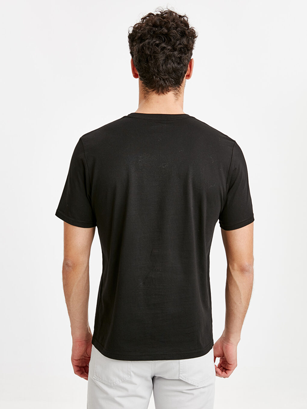 Slim Fit Basic Short Sleeve T-Shirt-2