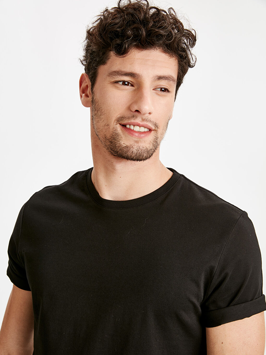 Slim Fit Basic Short Sleeve T-Shirt-3