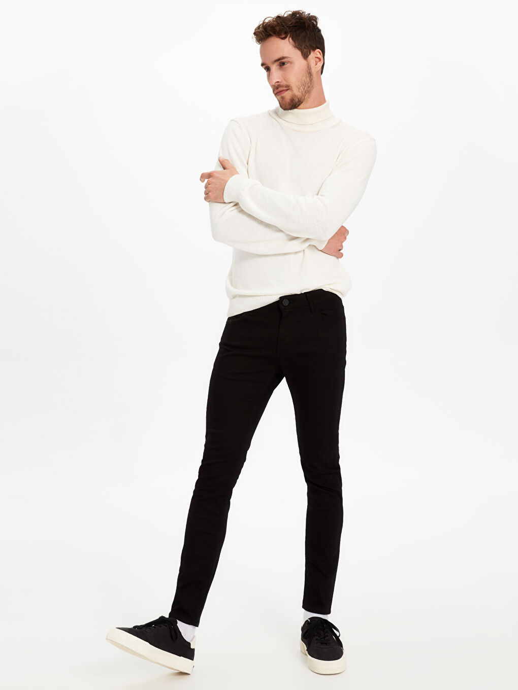 Siyah Erkek Jean Pantolon-1