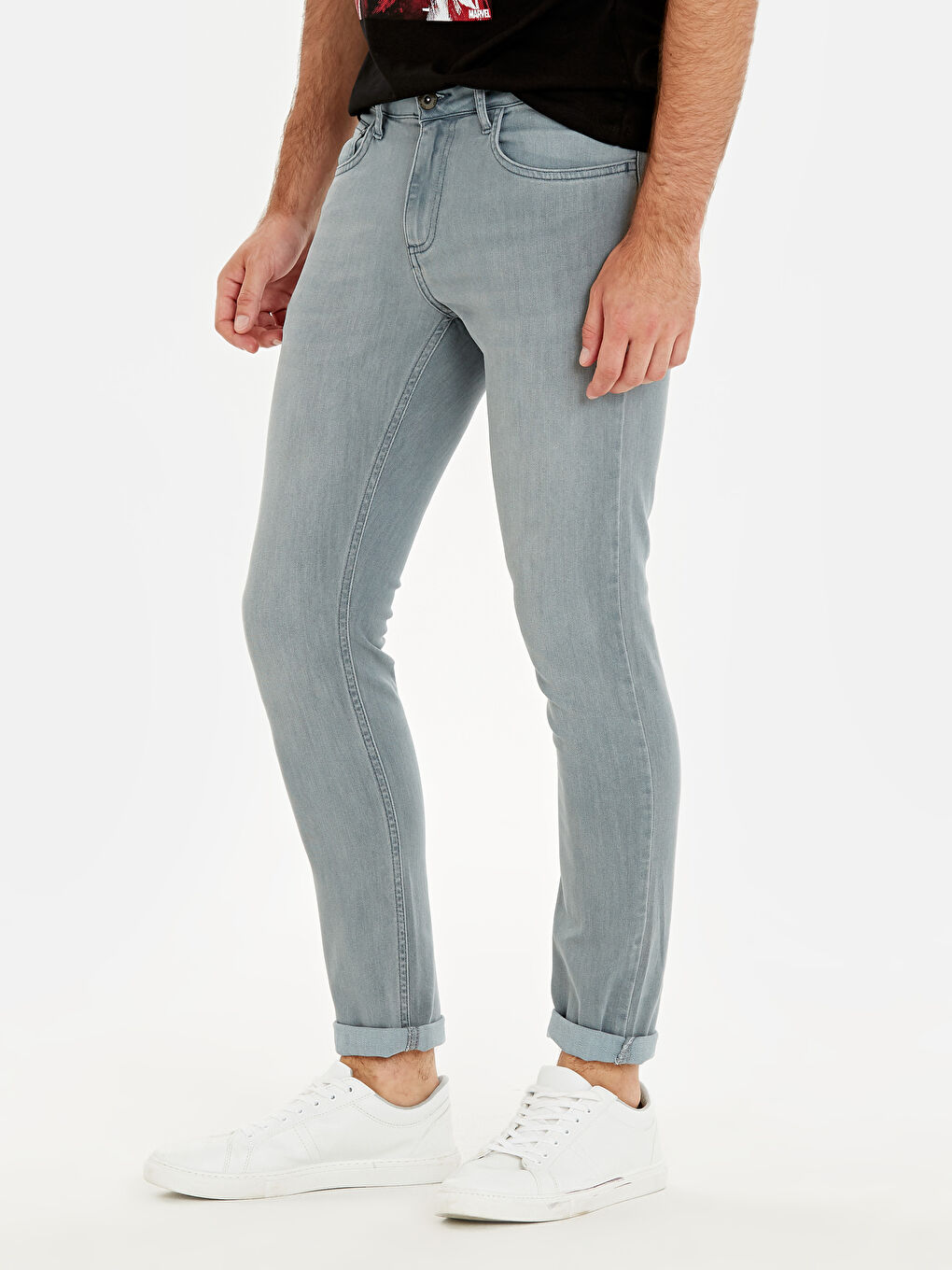 Gri Erkek Jean Pantolon-1