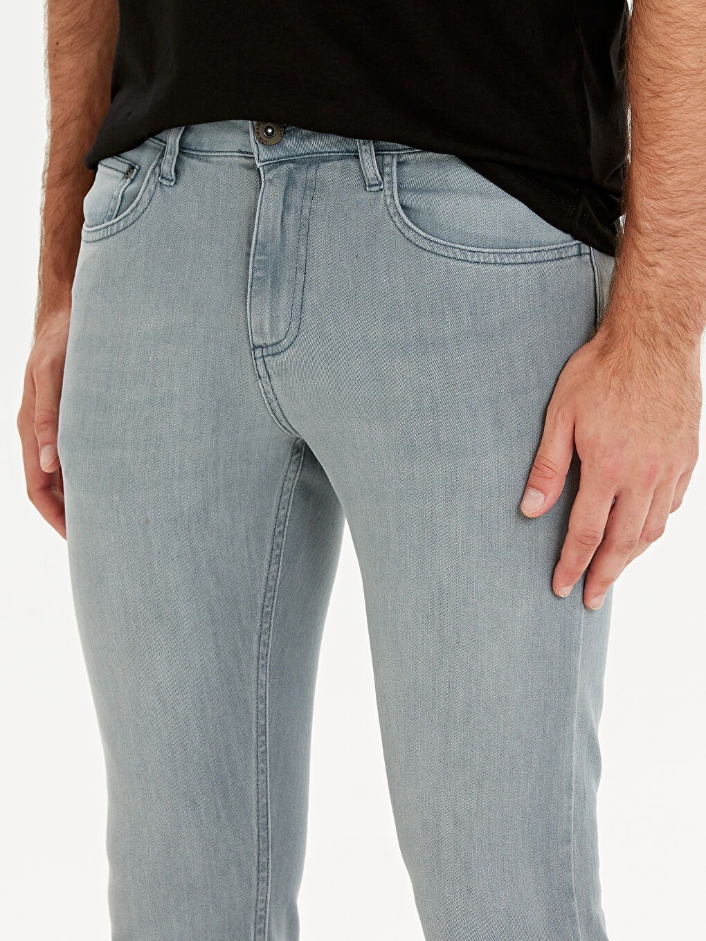 Gri Erkek Jean Pantolon-3