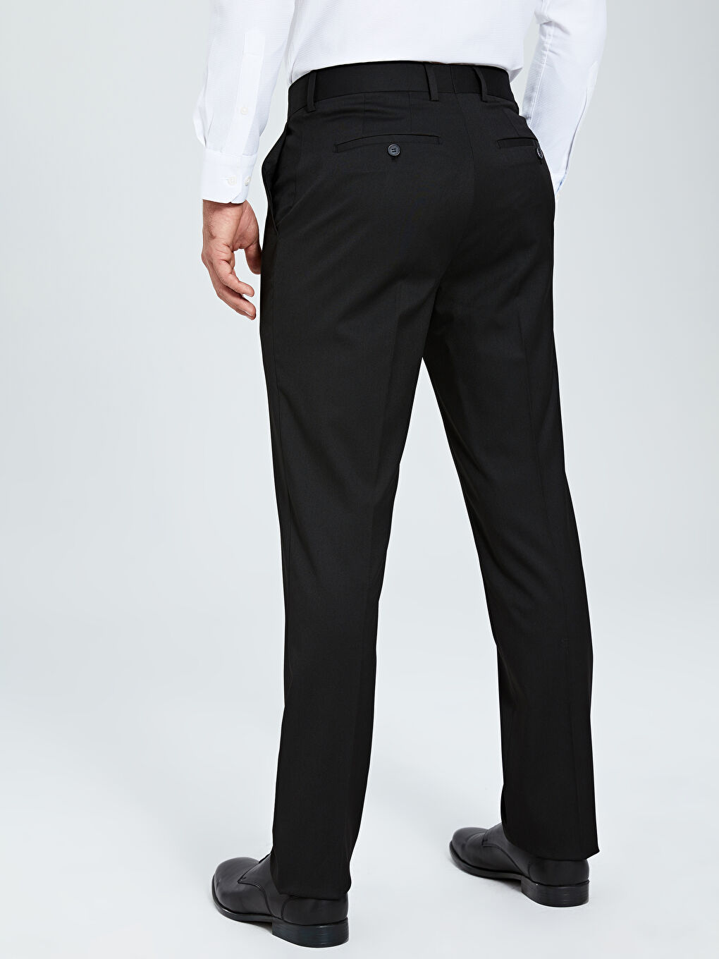 Siyah Dar Kalıp Takım Elbise Pantolonu-4