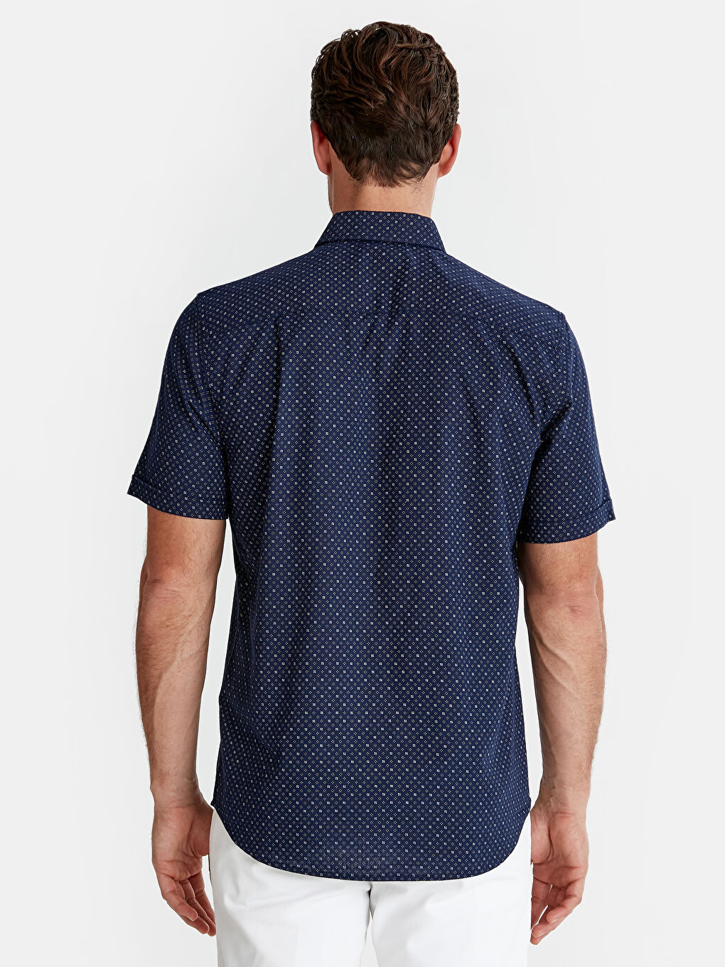 Lacivert Poplin Erkek Gömlek-1