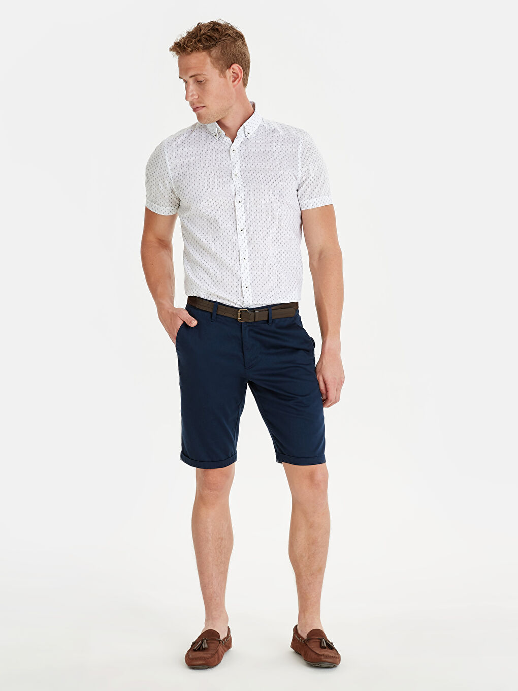 Beyaz Poplin Erkek Gömlek-2