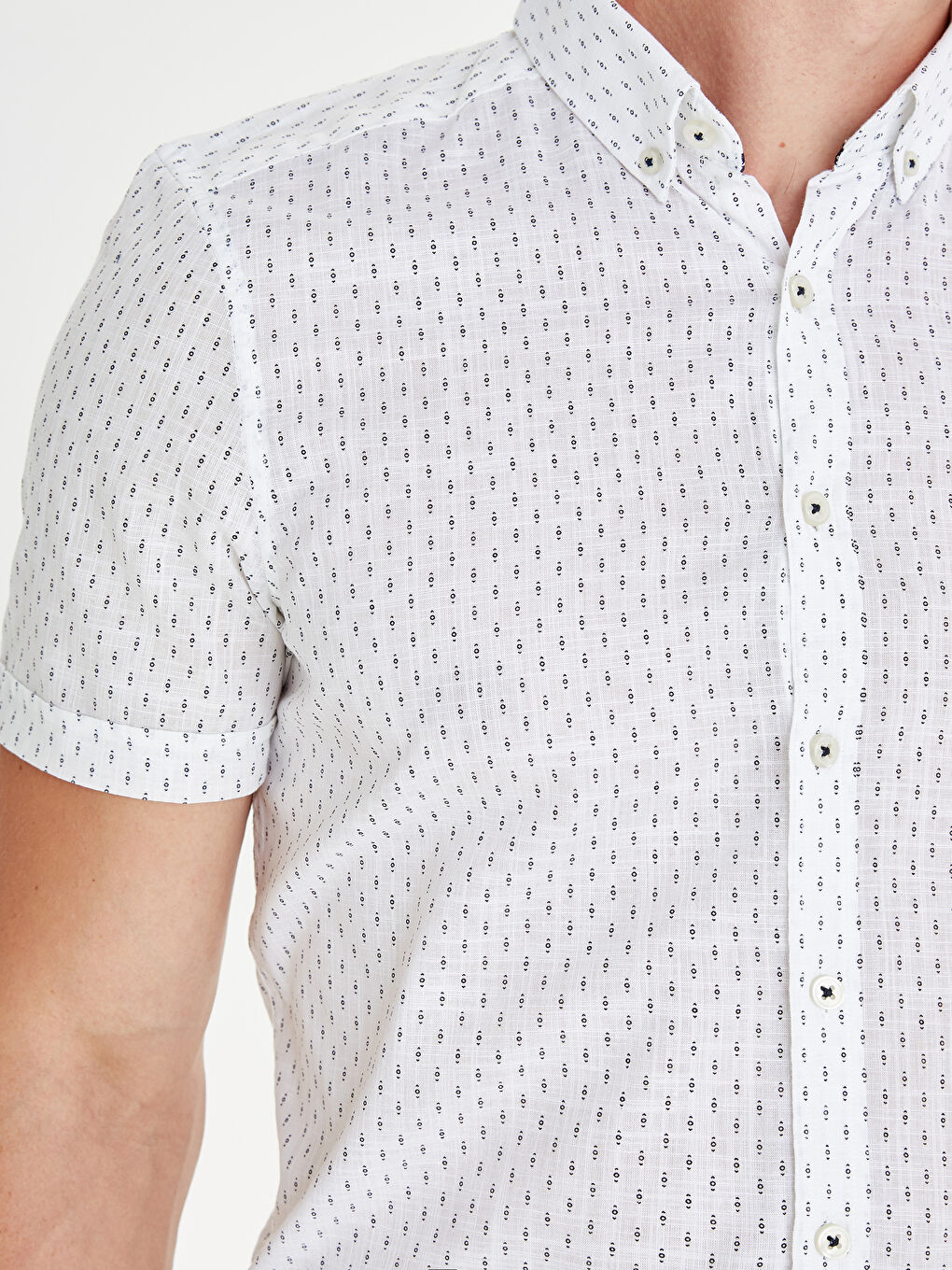 Beyaz Poplin Erkek Gömlek-3