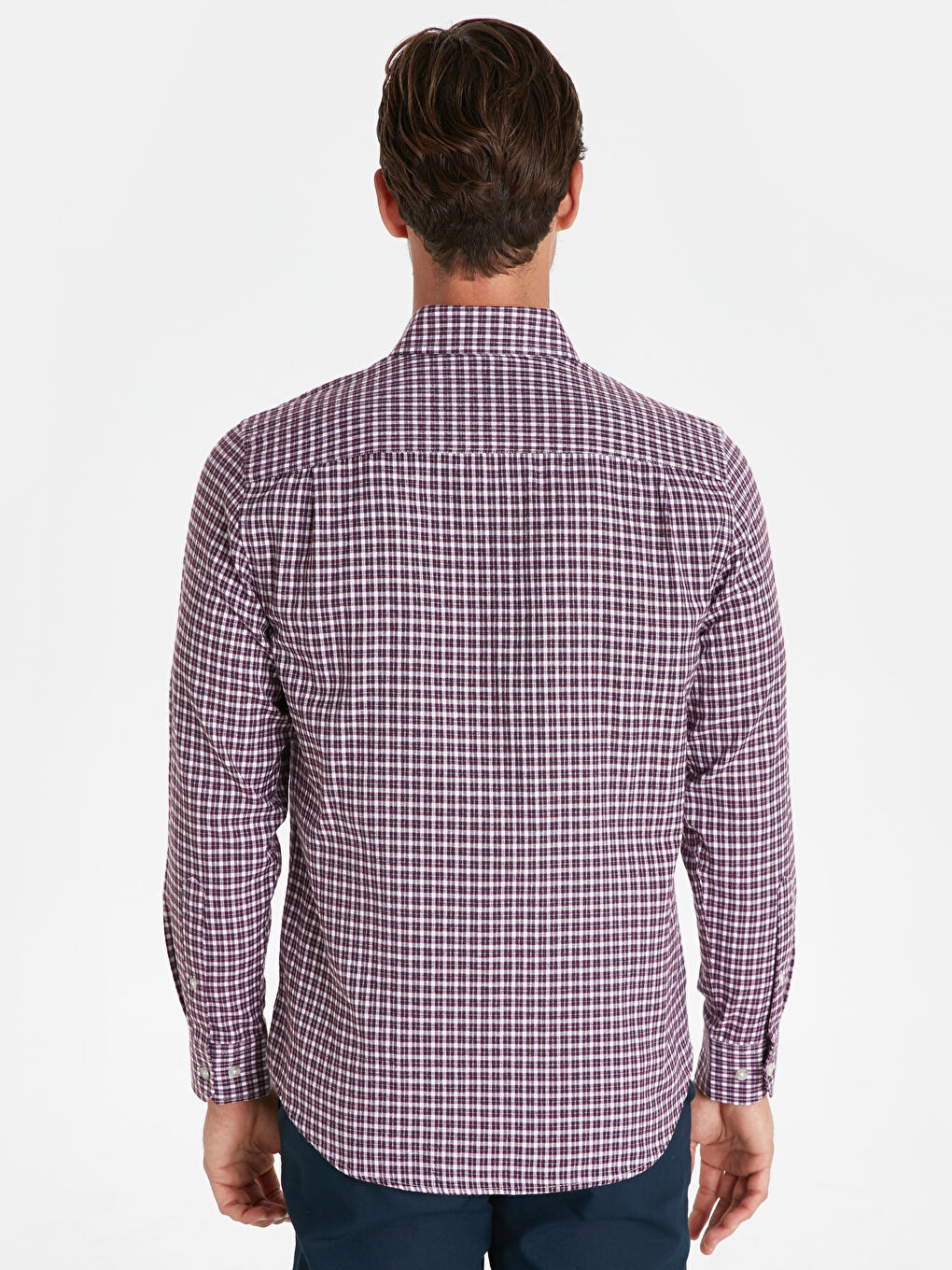 Bordo Ekoseli Gömlek-2