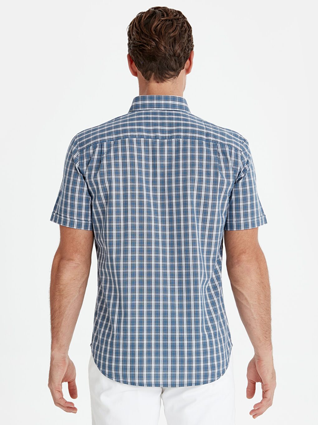 Mavi Poplin Erkek Gömlek-1