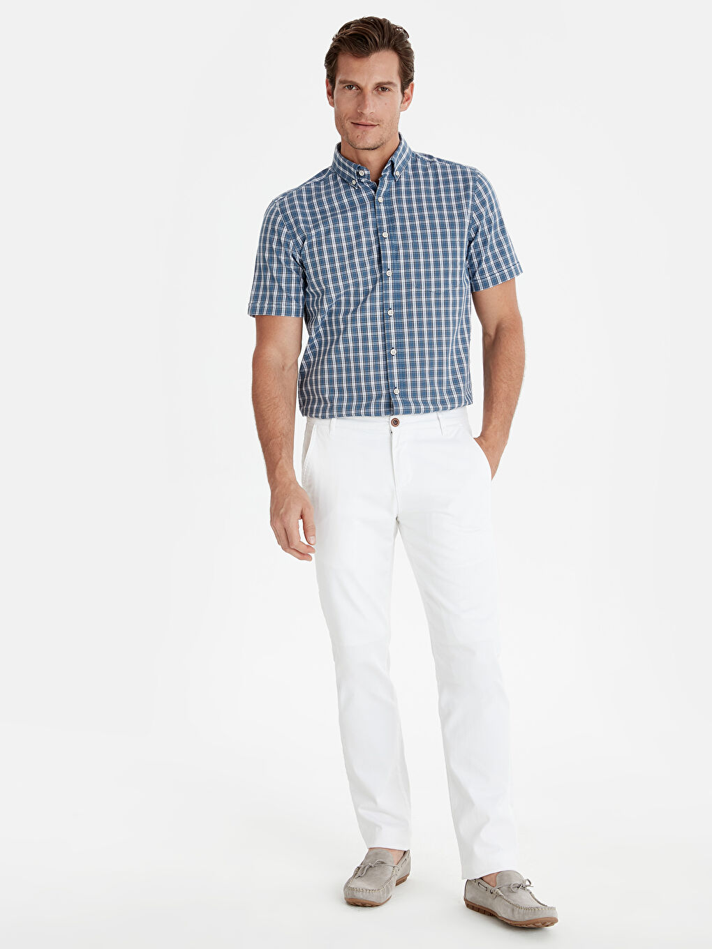 Mavi Poplin Erkek Gömlek-2