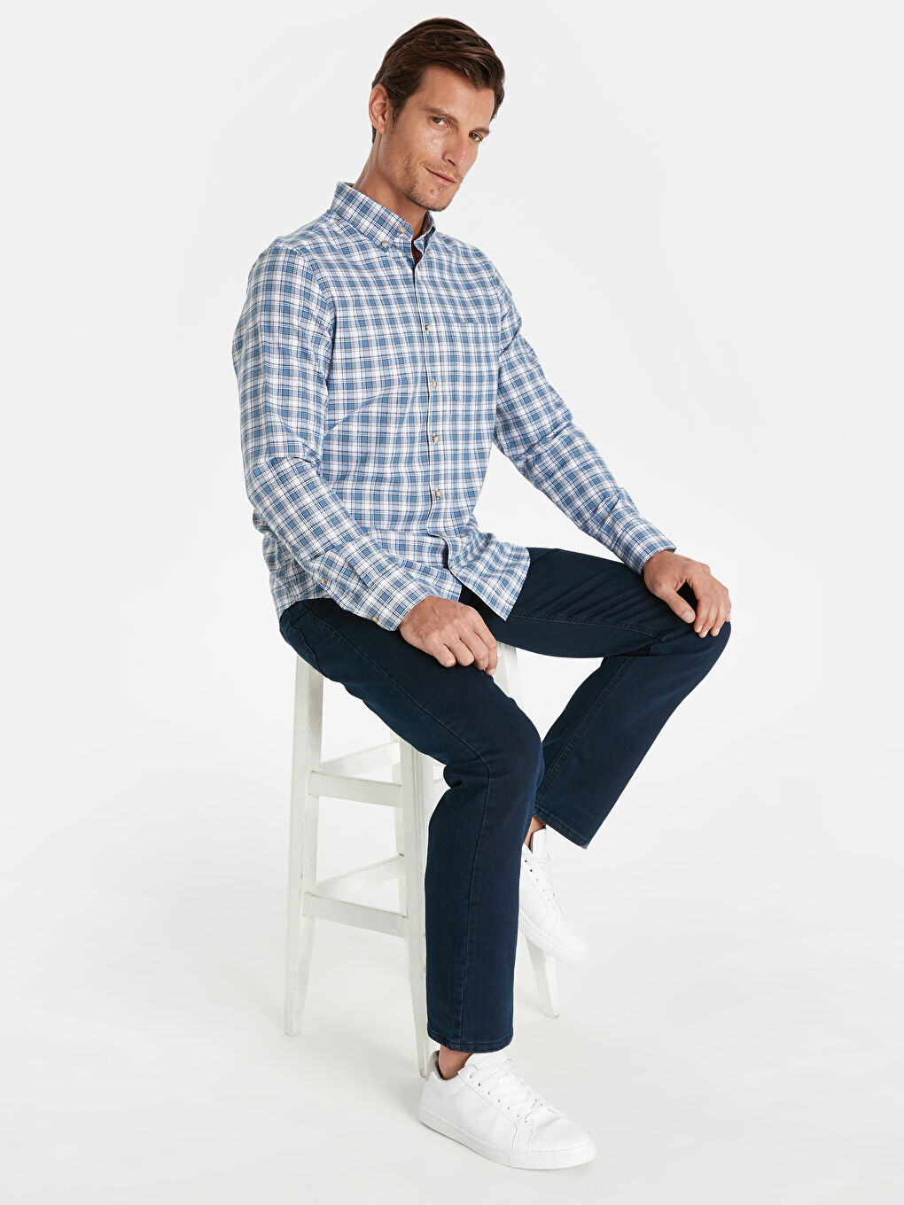 قميص أزرق فاتح رجال-2