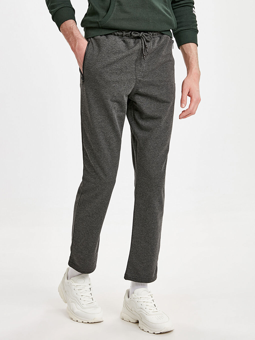 Antrasit Melanj Eşofman Altı-1