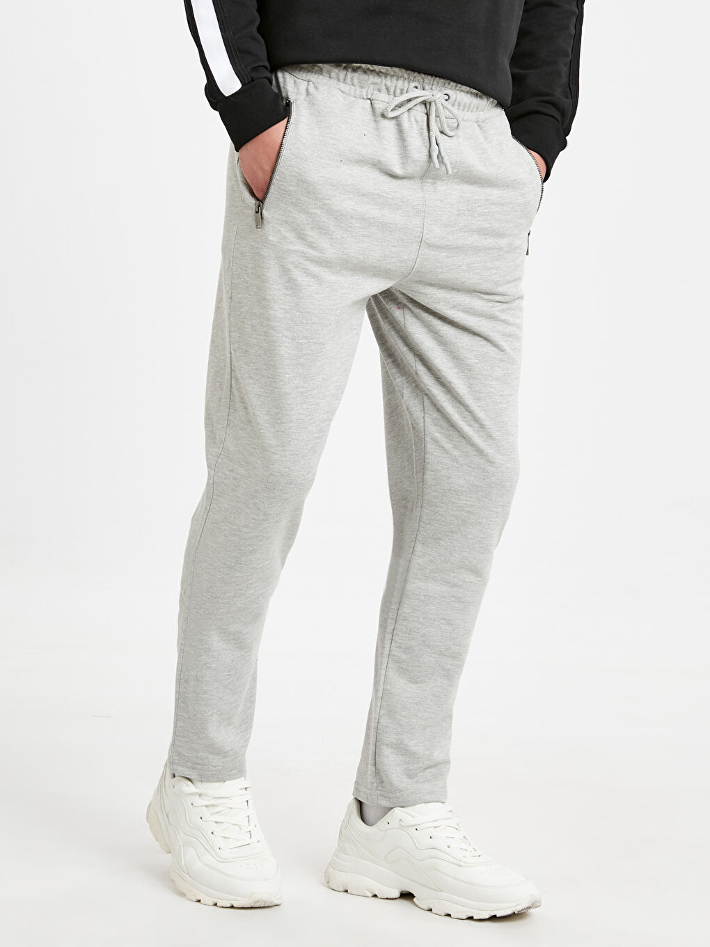 Gri Melanj Eşofman Altı-1