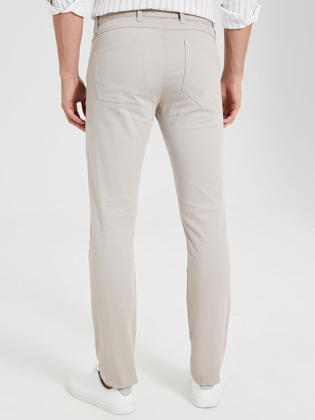 Slim Fit Dobby Fabric Men's Trousers-2