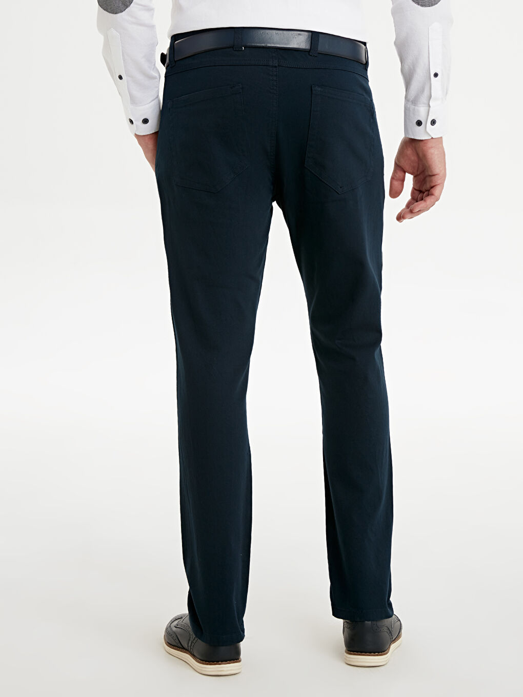 Lacivert Slim Fit Armürlü Erkek Pantolon-3
