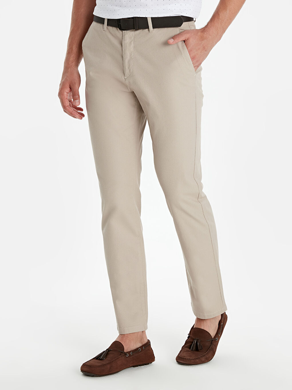 Bej Standart Kalıp Erkek Eşofman Altı-1