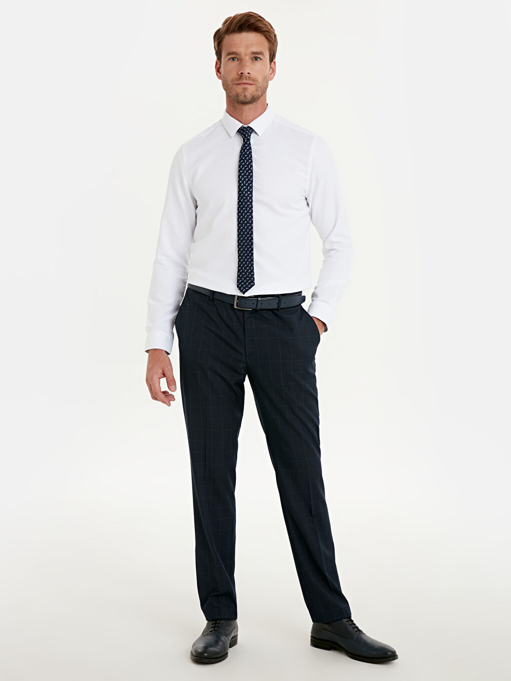 Slim Fit Long Sleeve Men's Shirt-4