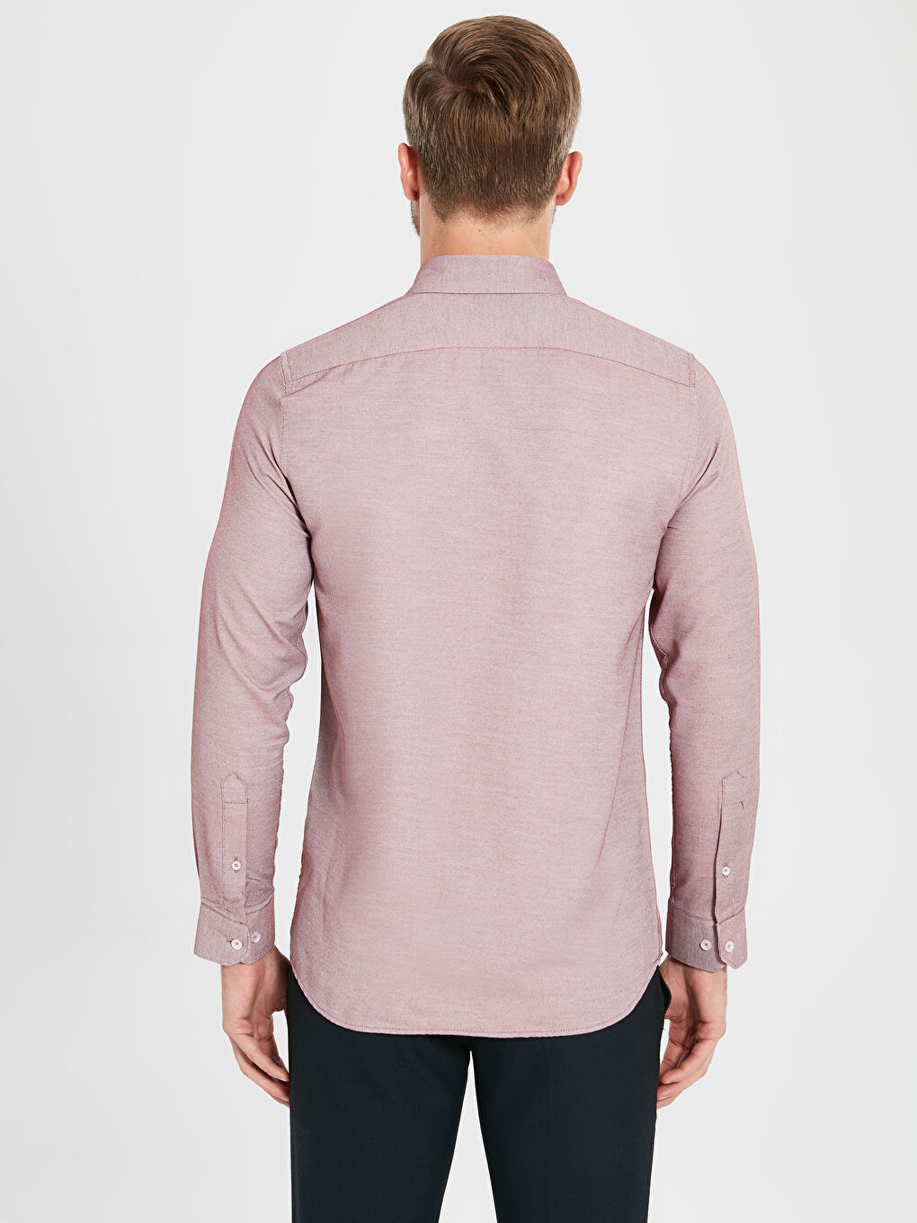 Мужчины Бордовый Рубашка-3