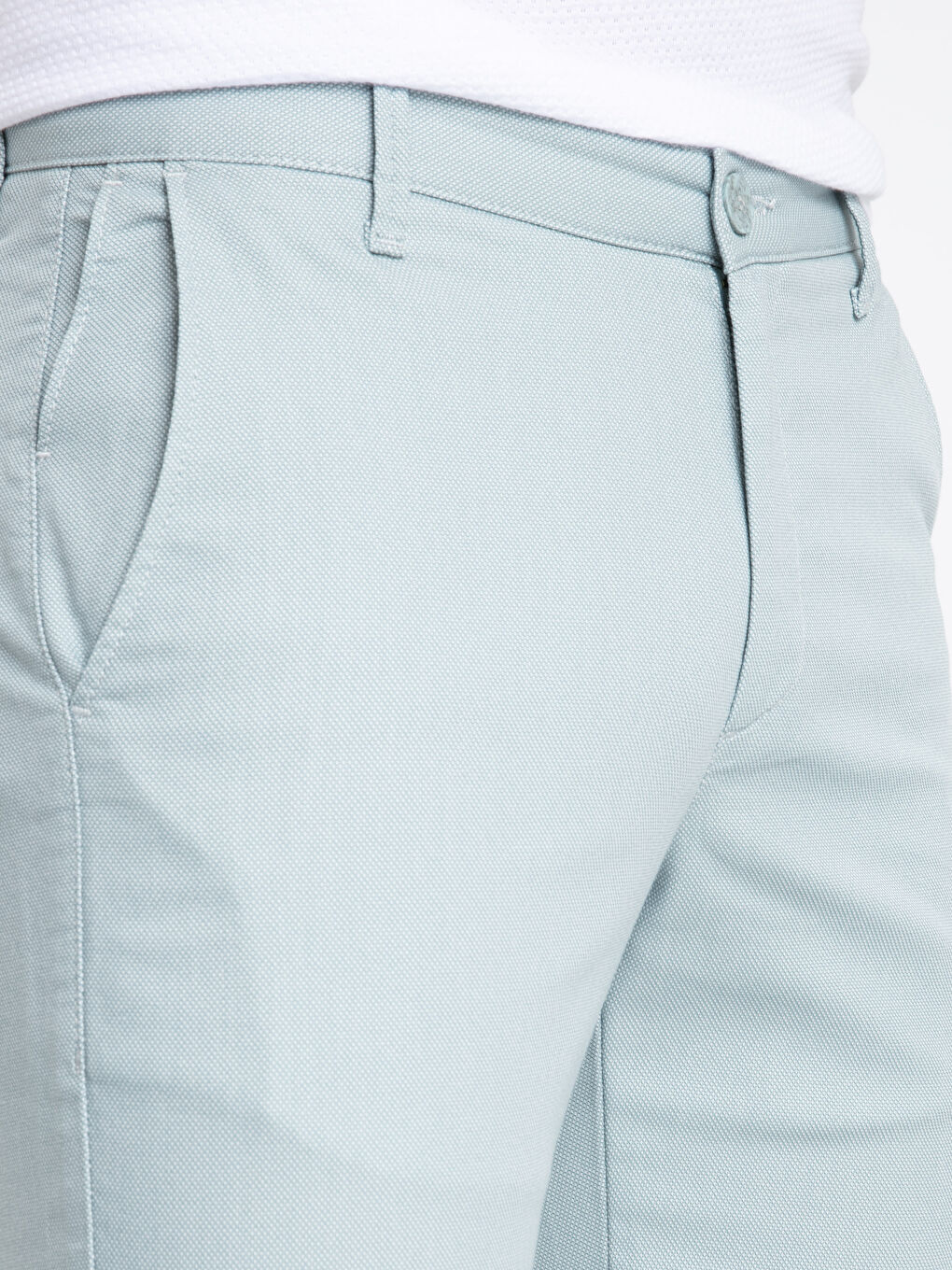 Mavi Slim Fit Dokulu Erkek Pantolon-3