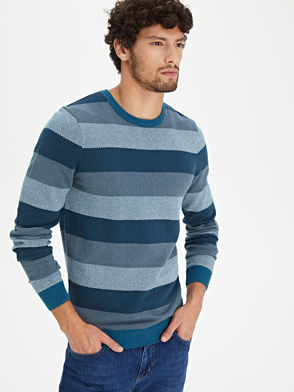 Petrol Erkek Kazak-1