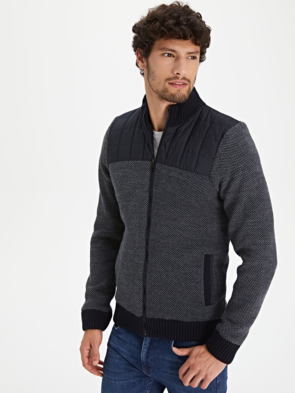 Man NAVY Cardigan