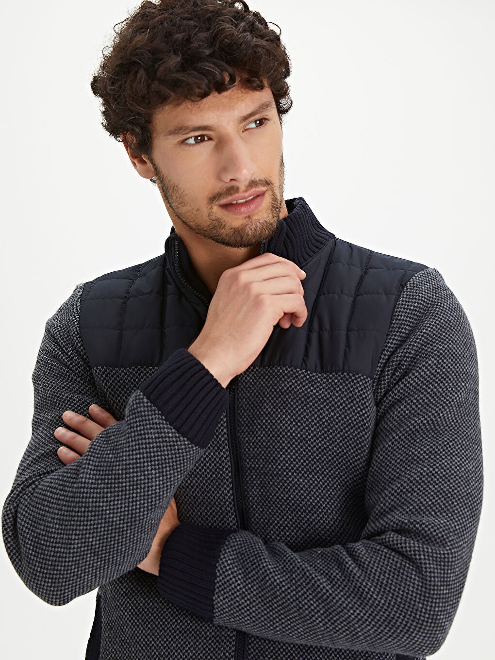 Man NAVY Cardigan-2