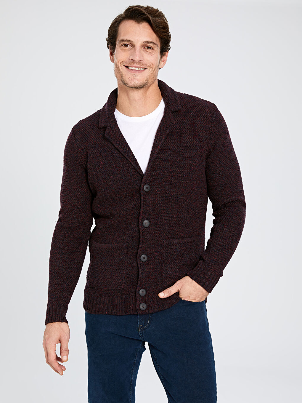 Чоловік БОРДОВИЙ Кардиган
