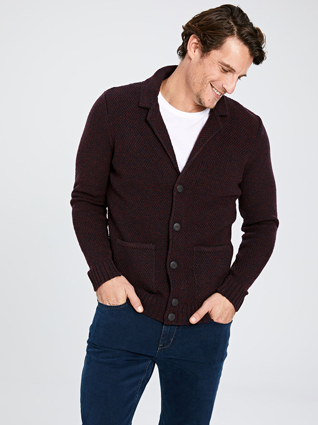 Чоловік БОРДОВИЙ Кардиган-2