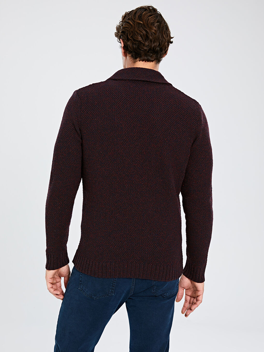 Чоловік БОРДОВИЙ Кардиган-3