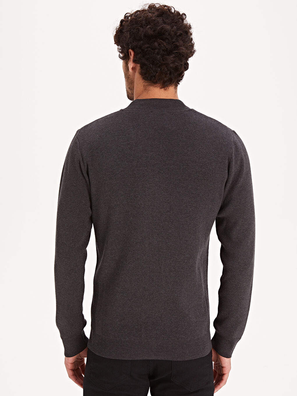 Мужчины Антрацитовый Кардиган-3