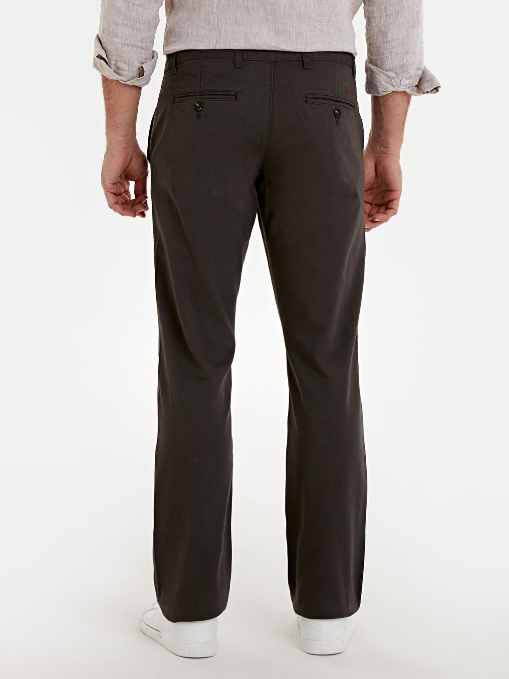 Antrasit En Geniş Kalıp Gabardin Erkek Chino Pantolon-2