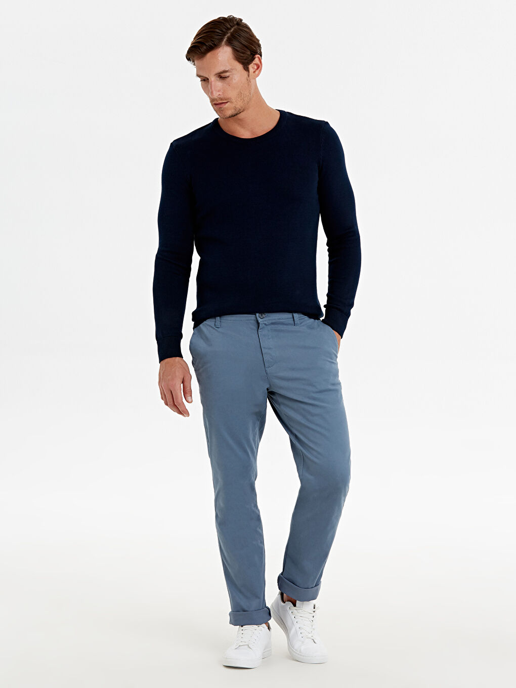 LCWAIKIKI Classic Man BLUE Chino Trousers -9W1022Z8-PNM