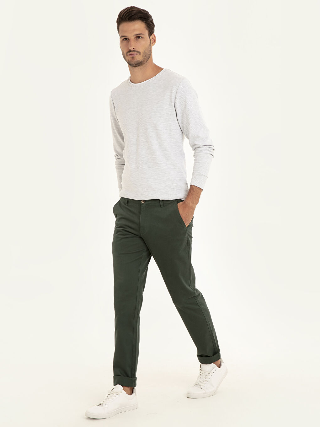 LC Waikiki Man GREEN Chino Trousers -9W1023Z8-HQM