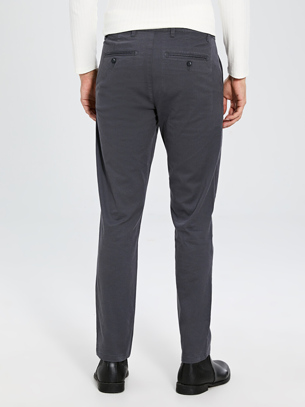 Man Grey Chino Trousers-3