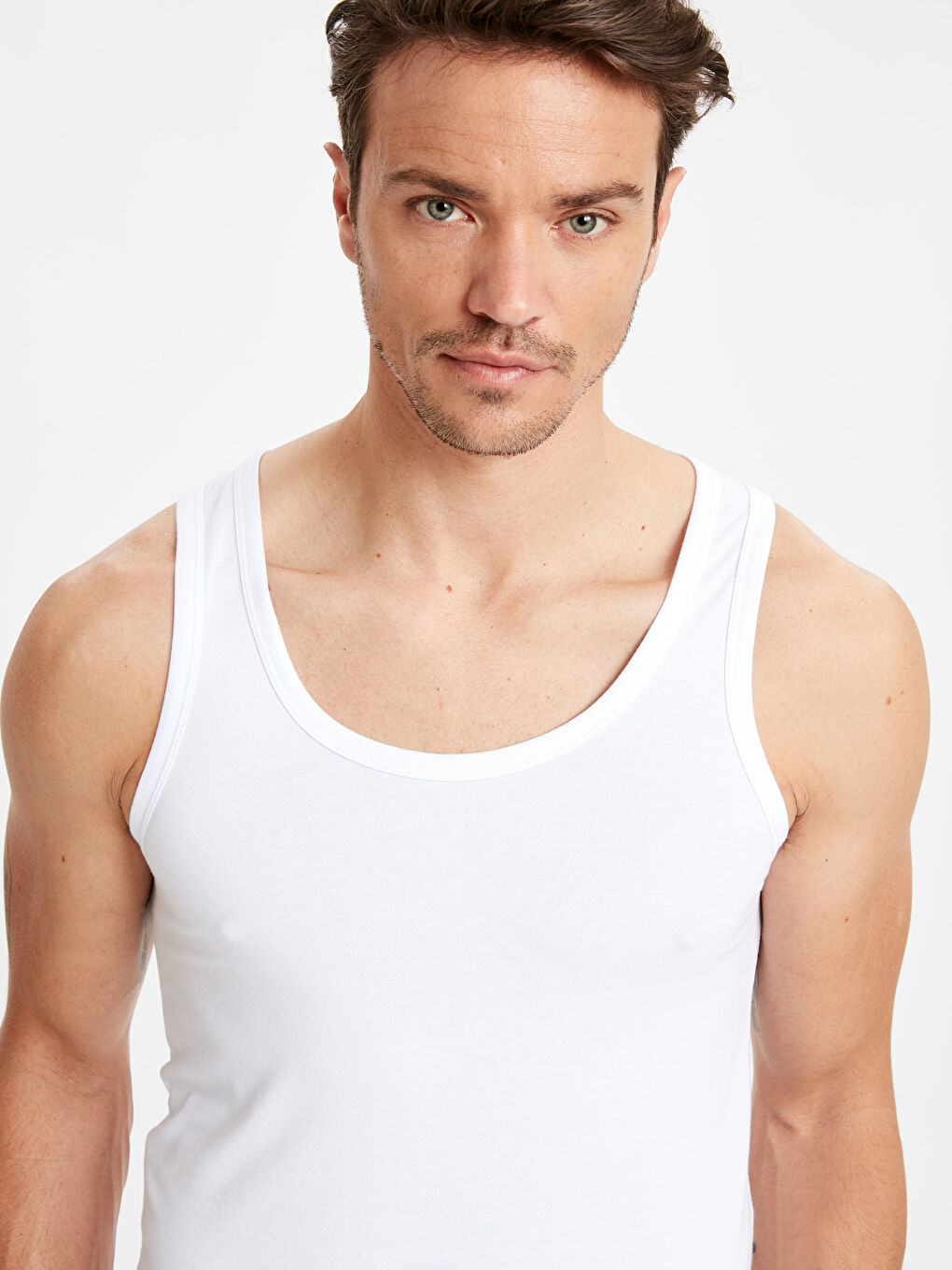 Bumbac pieptănat Maiou pentru Bărbați-3