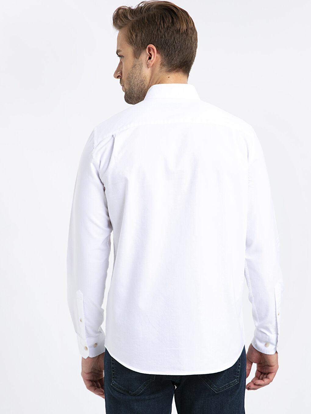 Chemise Oxford à Manches Longues Coupe Régulière-2