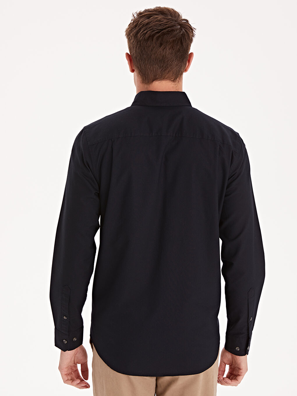 Regular Fit Long Sleeve Oxford Shirt-3