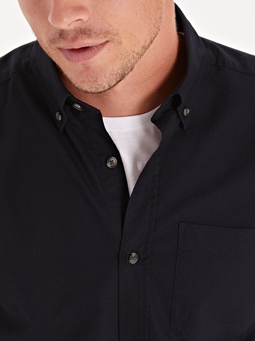 Regular Fit Long Sleeve Oxford Shirt-4