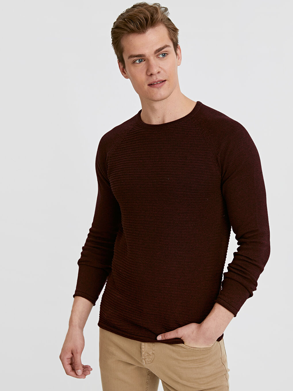 Man BORDEAUX Sweater-1