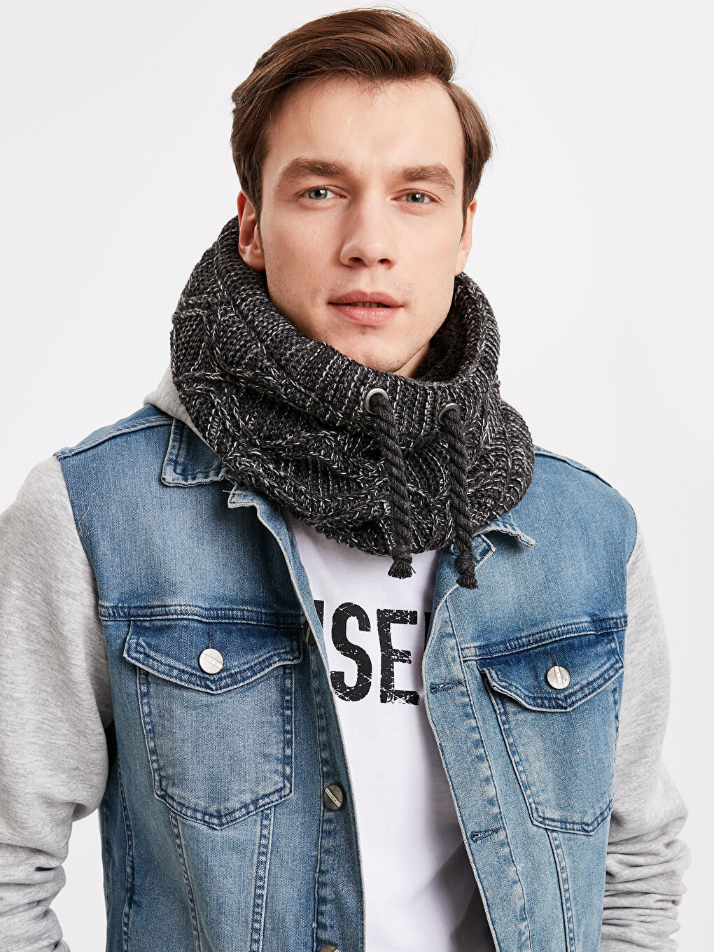 Man GREY Tube Scarf