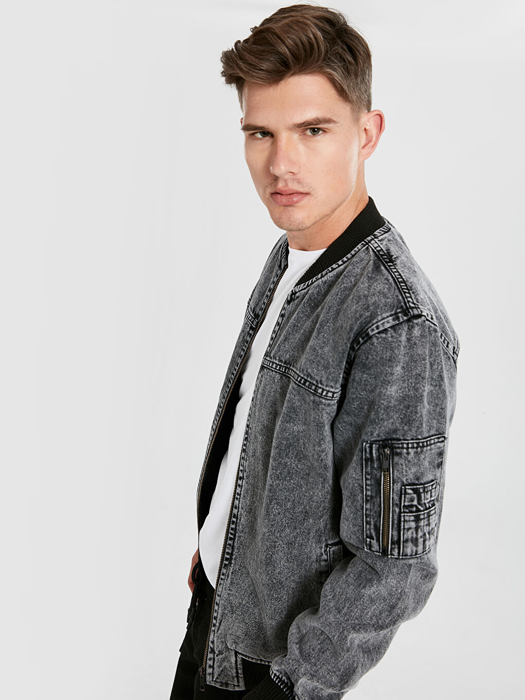 LCW Jeans Mann SCHWARZ Jeansjacke -9W1703Z8-326
